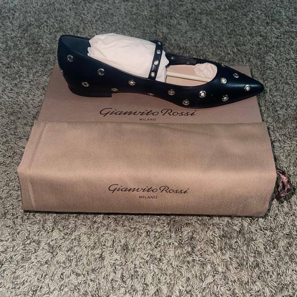 Givanito Rossi Studded Leather Flats - Picture 3 of 4